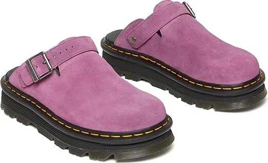 Dr. Martens Zeb Zag Mule Shoes Muted Purple : UK 11 (US Men's 12) Medium, Suede