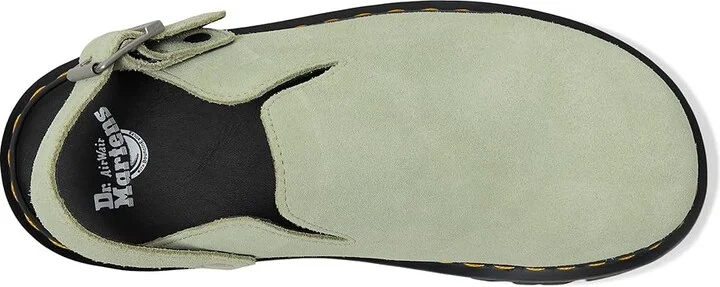 Dr. Martens Zeb Zag Mule Shoes Sage Green : UK 6 (US Men's 7 - US Women's 8) Medium, Leather - Image 2