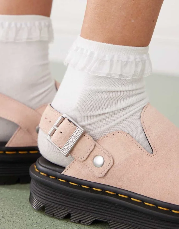 Dr Martens ZebZag mules in powder pink - Image 3