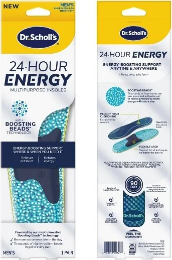 Dr. Scholl's 24-Hour Energy Multipurpose Insoles, Trim to Fit, Men's Shoe Size 8-14 - 1 Pair - Image 2