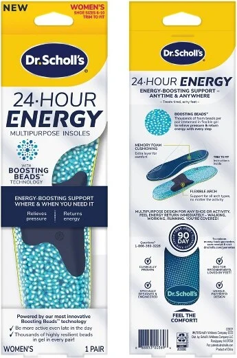Dr. Scholl's 24-Hour Energy Multipurpose Insoles, Trim to Fit, Women's Shoe Size 6-10 - 1 Pair - Image 2