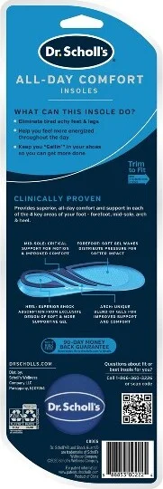 Dr. Scholl's All Day Casual Comfort Insoles for Men - Size (8-13): Foam, Foot Pain Relief - Image 2