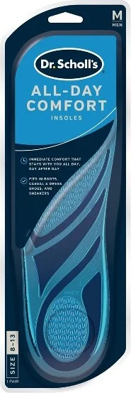 Dr. Scholl's All Day Casual Comfort Insoles for Men - Size (8-13): Foam, Foot Pain Relief