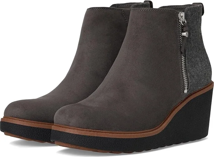 Dr. Scholl's Amber Women's Boots Greystone Microfiber/Wool : 11 M, Leather