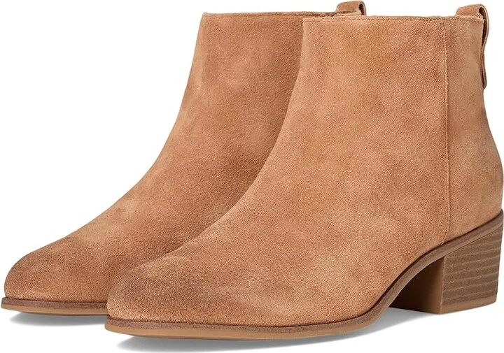 Dr. Scholl's Anya Zip Short Boots Women's Boots Honey : 7 M, Leather/Suede