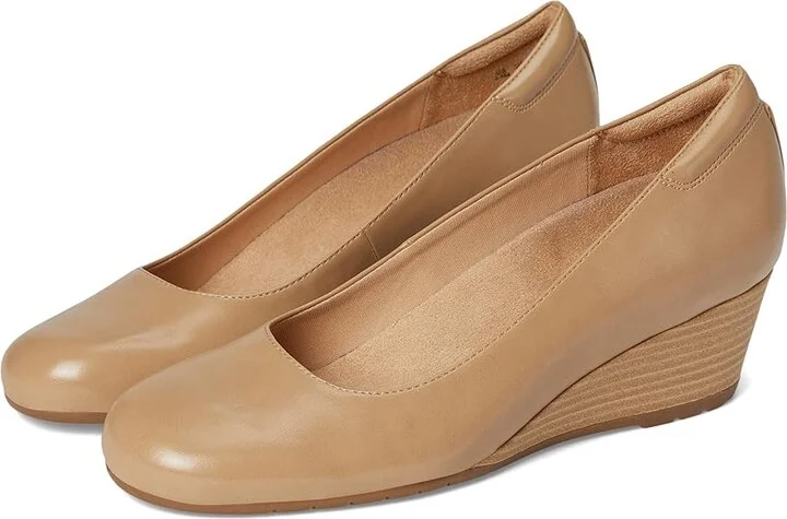 Dr. Scholl's Be Flex High Women's Heels Toasted Taupe Smooth : 11 M, Rubber/Synthetic