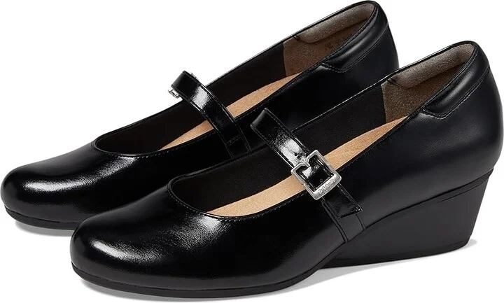 Dr. Scholl's Be Ready Jane Women's Shoes Black Faux Leather : 8.5 M