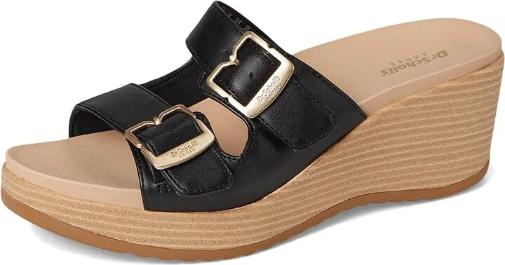 Dr. Scholl's Cali Breeze Women's Wedge Shoes Black Smooth : 8.5 M - Image 5