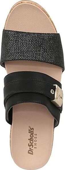 Dr. Scholl's Cali Vibe Wedge Sandal Women's Sandals Black : 7.5 M, Synthetic - Image 2
