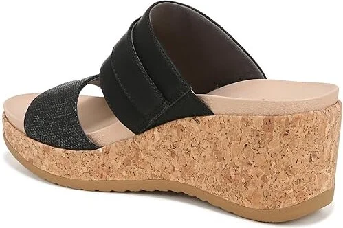 Dr. Scholl's Cali Vibe Wedge Sandal Women's Sandals Black : 7.5 M, Synthetic - Image 4