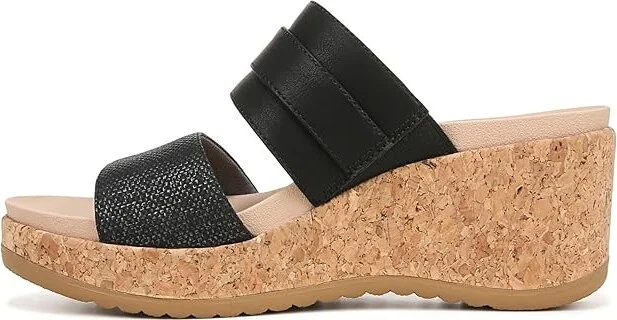 Dr. Scholl's Cali Vibe Wedge Sandal Women's Sandals Black : 7.5 M, Synthetic - Image 5