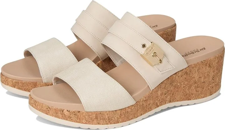 Dr. Scholl's Cali Vibe Wedge Sandal Women's Sandals White : 11 M, Synthetic