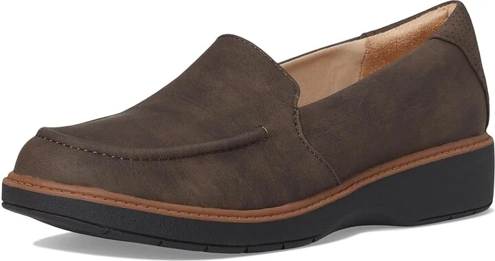 Dr. Scholl's Calm Down Loafer/Moc Shoes Women's Flat Shoes Dark Brown : 6.5 M, Microfiber - Image 5