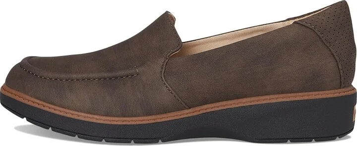 Dr. Scholl's Calm Down Loafer/Moc Shoes Women's Flat Shoes Dark Brown : 6.5 M, Microfiber - Image 6