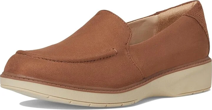 Dr. Scholl's Calm Down Loafer/Moc Shoes Women's Flat Shoes Honey Brown : 6 M, Microfiber - Image 5