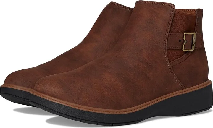 Dr. Scholl's Calm One Chelsea Short Boots Women's Boots Brown : 8 M, Synthetic