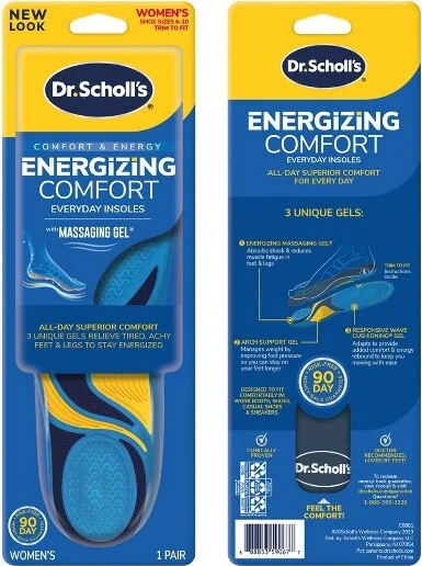 Dr. Scholl's Comfort & Energy Massaging Gel Advanced Shoe Insoles for Women - Size 6-10 - Image 2
