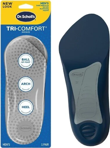 Dr. Scholl's Comfort Tri-Comfort Shoe Insoles for Men - Size 8-12