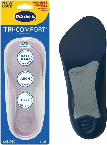 Dr. Scholl's Comfort Tri-Comfort Shoe Insoles for Women - Size 6-10