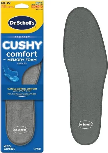 Dr. Scholl's Cushy Comfort Memory Foam Insole, Trim to Fit - Unisex - M Shoe Size 7-13, W Shoe Size 5-10 - 1 Pair