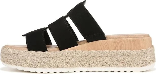 Dr. Scholl's Electric Espadrille Sandal Women's Sandals Black Microfiber : 8 M, Leather - Image 5