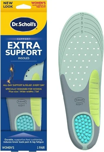 Dr. Scholl's Extra Support Trim to Fit Inserts Shoe Insoles for Women - Size 6-11 - 1 Pair
