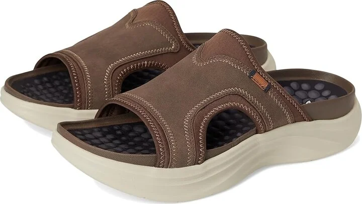 Dr. Scholl's Feel Energy Men's Sandals Dark Brown Foam : 9 M, Suede/Textile