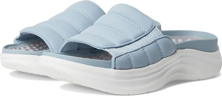 Dr. Scholl's Feel Free Women's Sandals Light Blue Fabric : 12 M, Canvas
