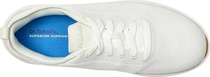 Dr. Scholl's Feel Support Women's Shoes White Fabric : 10 W, Rubber - Image 2