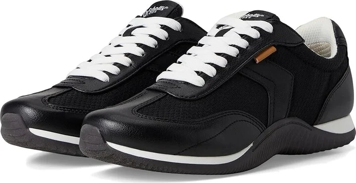 Dr. Scholl's Good Ol Days Lace-Up Women's Flat Shoes Black Fabric : 7 M, Nylon/Textile