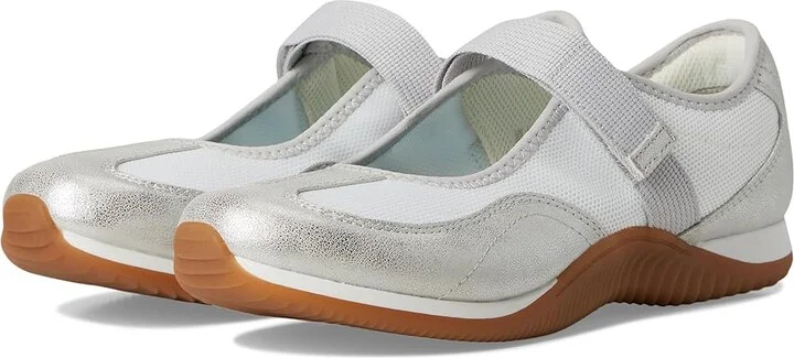 Dr. Scholl's Goodie Women's Shoes Silver White Smooth : 6 M, Textile