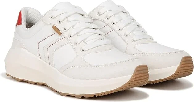 Dr. Scholl's Hannah Retro Lace Up Sneaker Women's Shoes Tofu White : 6 M, Leather/Textile