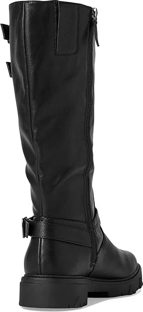 Dr. Scholl's Headstart Moto Women's Slide Shoes Black Smooth : 8.5 M, Leather - Image 4