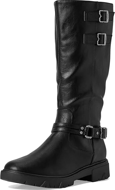 Dr. Scholl's Headstart Moto Women's Slide Shoes Black Smooth : 8.5 M, Leather - Image 5