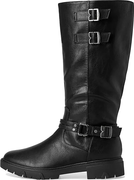 Dr. Scholl's Headstart Moto Women's Slide Shoes Black Smooth : 8.5 M, Leather - Image 6