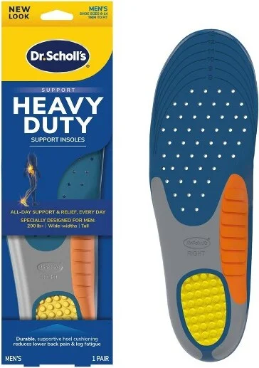 Dr. Scholl's Heavy Duty Support Shoe Insoles for Men - 1 Pair - Size 8-14