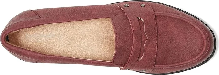 Dr. Scholl's Hello Loafer Loafer/Moc Shoes Women's Flat Shoes Burgundy Dark Red : 7 M, Faux Leather - Image 2