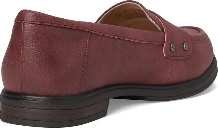 Dr. Scholl's Hello Loafer Loafer/Moc Shoes Women's Flat Shoes Burgundy Dark Red : 7 M, Faux Leather - Image 4