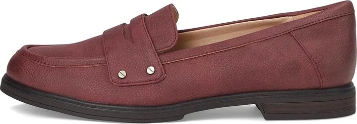 Dr. Scholl's Hello Loafer Loafer/Moc Shoes Women's Flat Shoes Burgundy Dark Red : 7 M, Faux Leather - Image 6