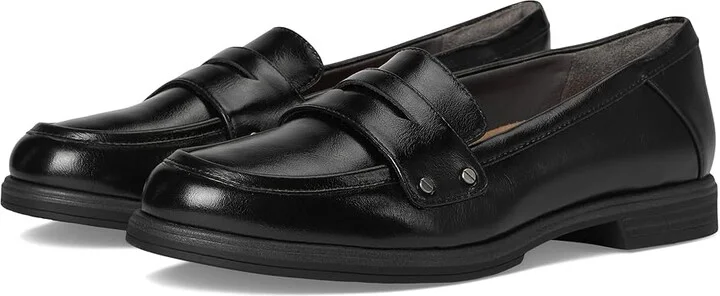 Dr. Scholl's Hello Loafer Women's Flat Shoes Black 1 : 8.5 M, Faux Leather