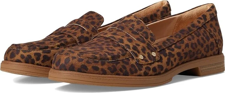 Dr. Scholl's Hello Loafer Women's Flat Shoes Black Brown : 9 M, Faux Leather