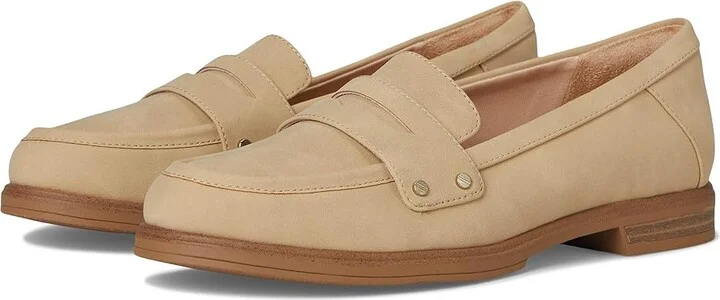 Dr. Scholl's Hello Loafer Women's Flat Shoes Cuban Sand Faux Leather : 8 M