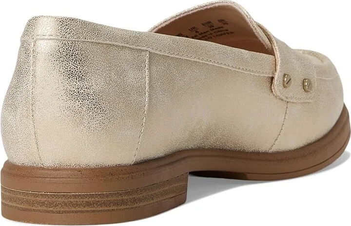 Dr. Scholl's Hello Loafer Women's Flat Shoes Light Gold Smooth : 9 M, Faux Leather - Image 4