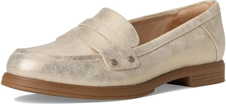 Dr. Scholl's Hello Loafer Women's Flat Shoes Light Gold Smooth : 9 M, Faux Leather - Image 5
