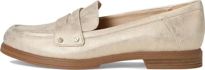 Dr. Scholl's Hello Loafer Women's Flat Shoes Light Gold Smooth : 9 M, Faux Leather - Image 6