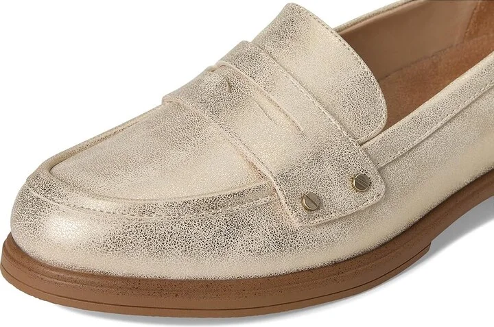 Dr. Scholl's Hello Loafer Women's Flat Shoes Light Gold Smooth : 9 M, Faux Leather - Image 7