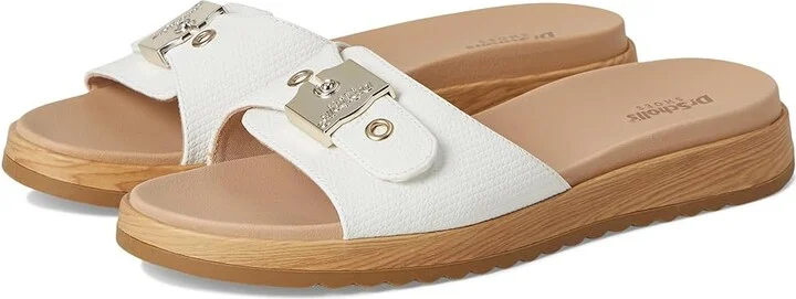 Dr. Scholl's Icon Now Women's Sandals White Faux Leather : 10 M