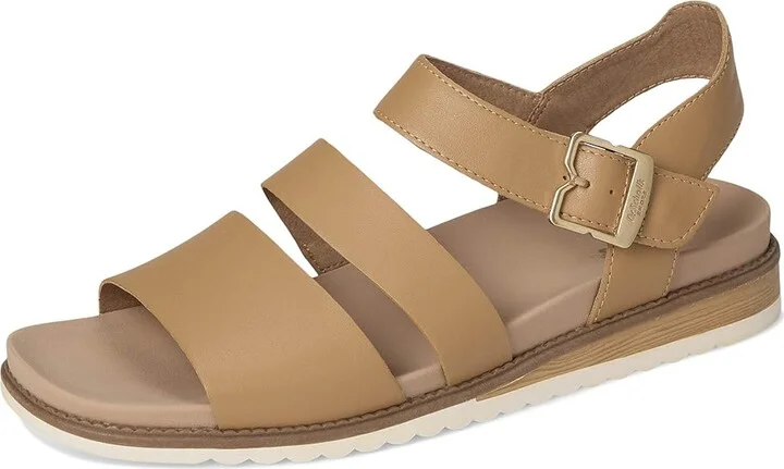 Dr. Scholl's Island Glow Strappy Flat Sandal Women's Sandals Warm Tan : 7 M, Leather - Image 5