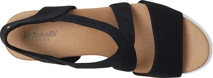 Dr. Scholl's Just Cute Women's Wedge Shoes Black Fabric : 9.5 M, Canvas - Image 2