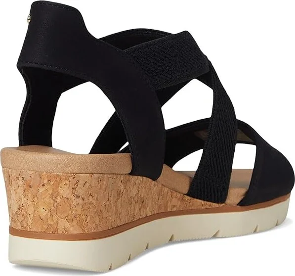 Dr. Scholl's Just Cute Women's Wedge Shoes Black Fabric : 9.5 M, Canvas - Image 4